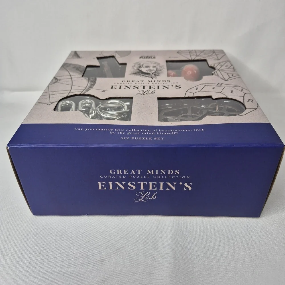Einstein's Lab Professor Puzzle Great Minds 6 Puzzle Set New Sealed Brain Teaser